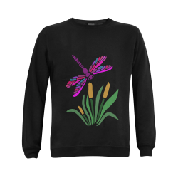 Colorful Dragonfly Abstract Art Gildan Crewneck Sweatshirt(NEW) (Model H01)