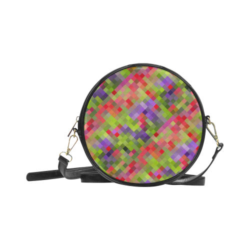 Colorful Mosaic Round Sling Bag (Model 1647)