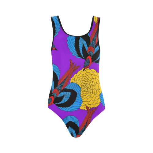 tropical-wonderland_ Vest One Piece Swimsuit (Model S04)