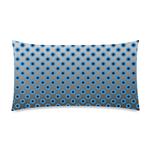 Gradient circles Rectangle Pillow Case 20"x36"(Twin Sides)
