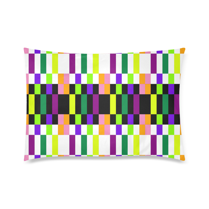 Colorful geometry Custom Zippered Pillow Case 20"x30"(Twin Sides)
