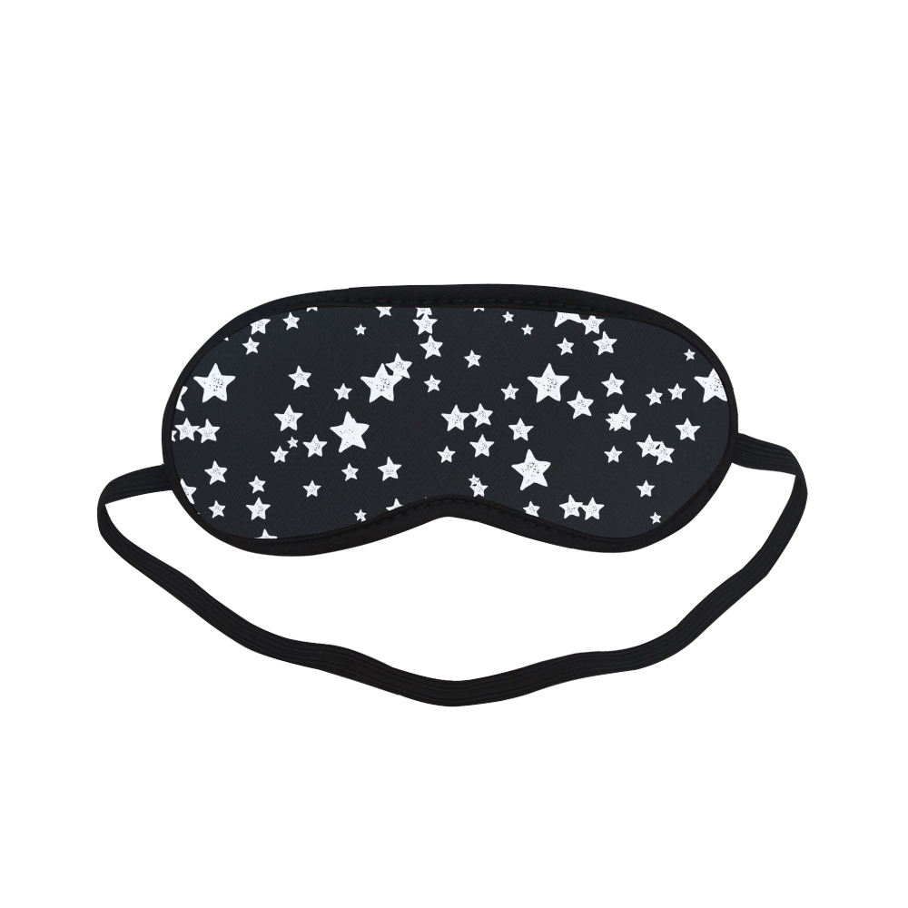 Black and White Starry Pattern Sleeping Mask