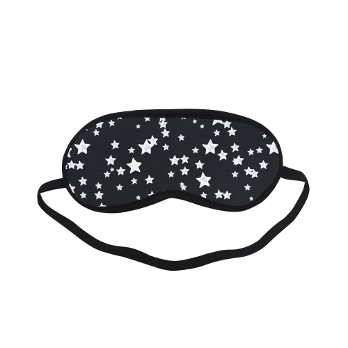 Black and White Starry Pattern Sleeping Mask
