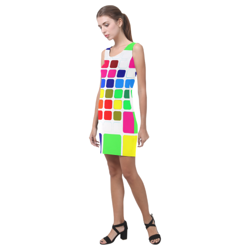 ABSTRACT FRAGMENTS-3 Medea Vest Dress (Model D06)