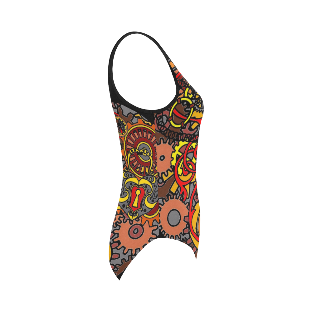 STEAMPUNK Vest One Piece Swimsuit (Model S04)