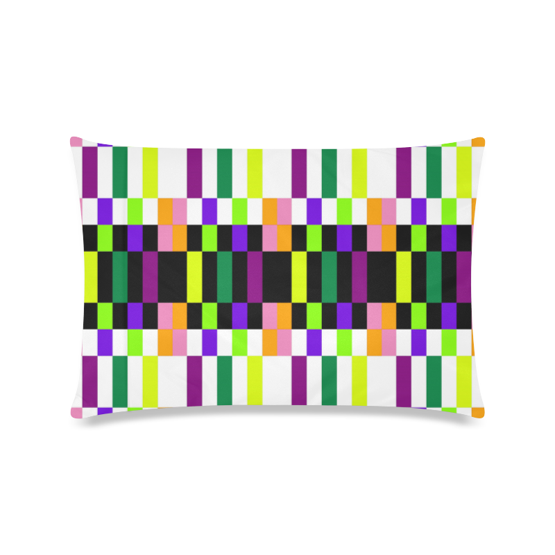 Colorful geometry Custom Zippered Pillow Case 16"x24"(Twin Sides)