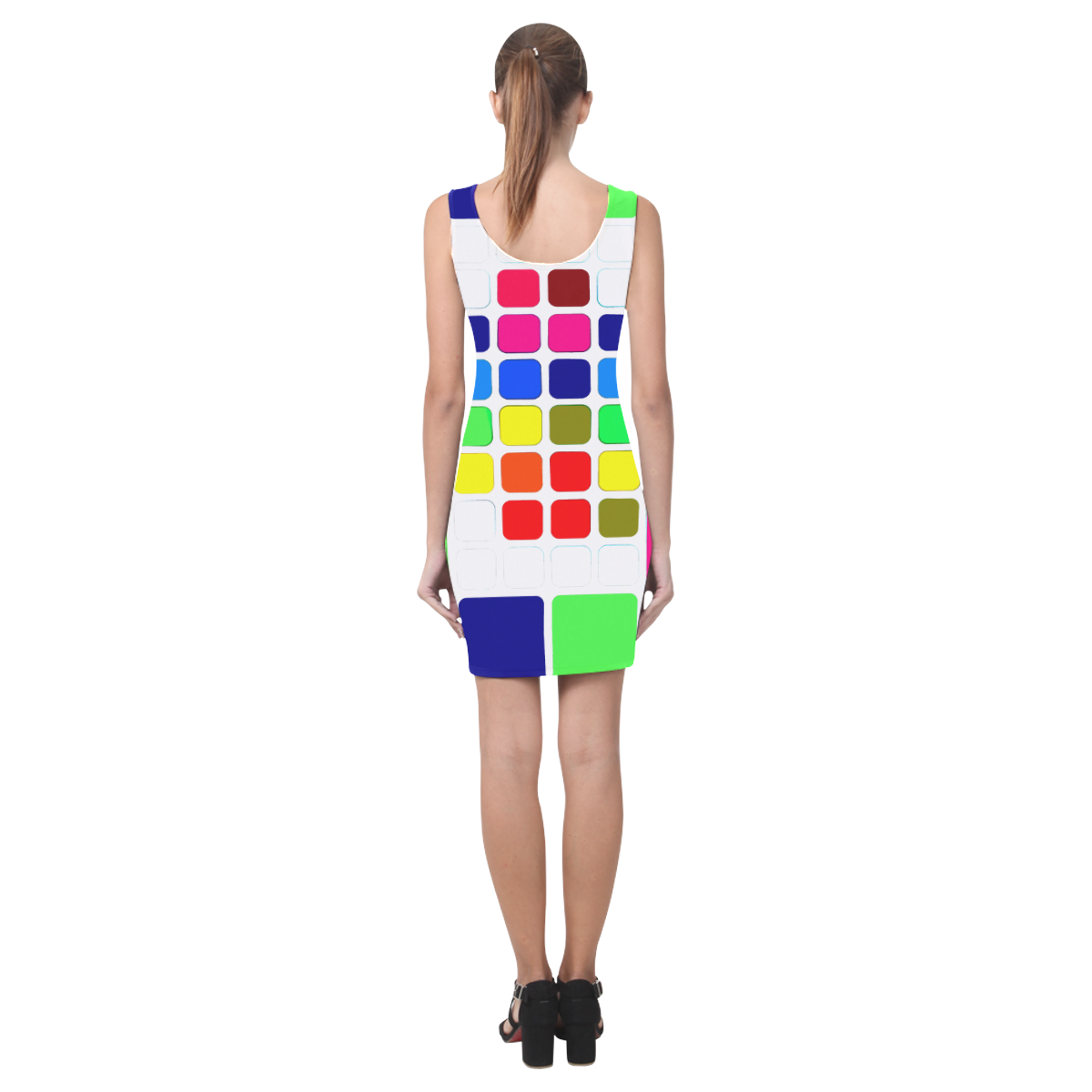 ABSTRACT FRAGMENTS-3 Medea Vest Dress (Model D06)