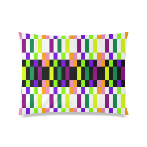 Colorful geometry Custom Zippered Pillow Case 20"x26"(Twin Sides)