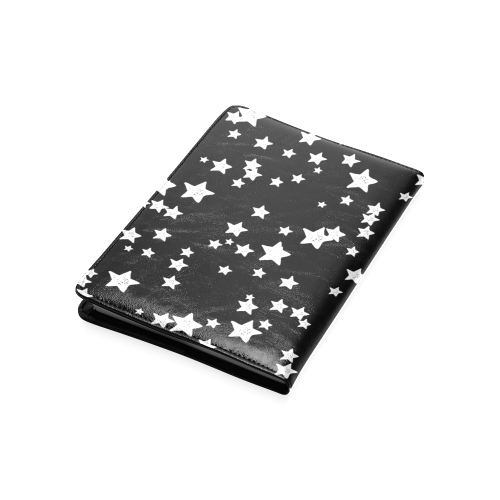 Black and White Starry Pattern Custom NoteBook A5