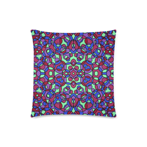 Kaleidoscope circles Custom Zippered Pillow Case 18"x18"(Twin Sides)