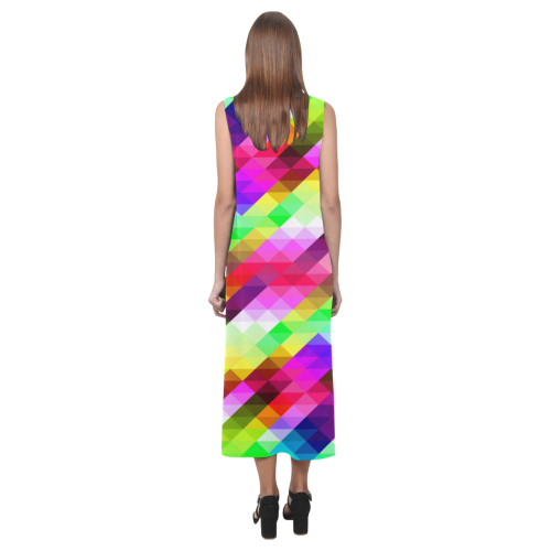 ABSTRACT FRAGMENTS Phaedra Sleeveless Open Fork Long Dress (Model D08)