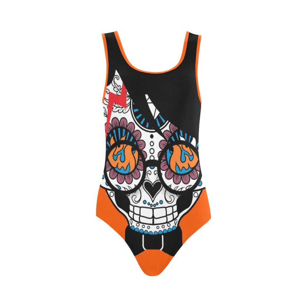 sugar skull harry Vest One Piece Swimsuit (Model S04)