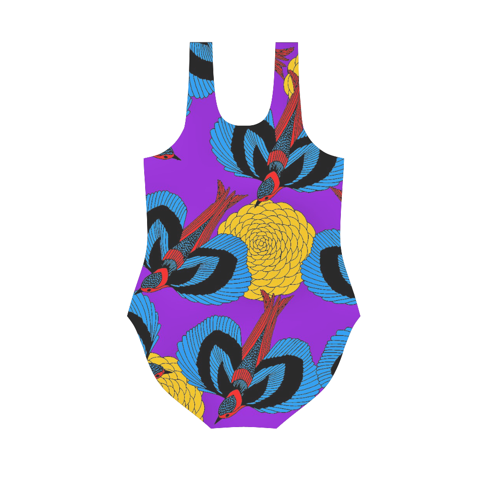 tropical-wonderland_ Vest One Piece Swimsuit (Model S04)