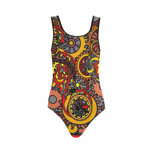 STEAMPUNK Vest One Piece Swimsuit (Model S04)