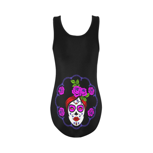 SUGAR SKULL PERFECTION Vest One Piece Swimsuit (Model S04)