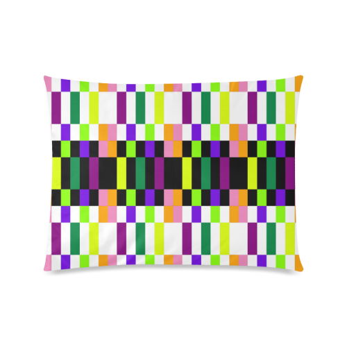 Colorful geometry Custom Zippered Pillow Case 20"x26"(Twin Sides)