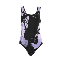 spooksville-forest Vest One Piece Swimsuit (Model S04)