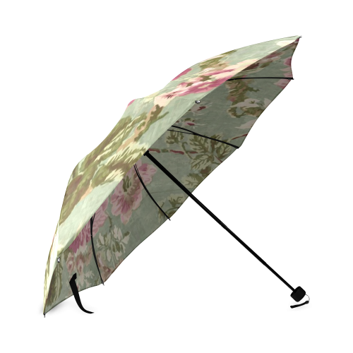 Beautiful Vintage Floral Wallpaper Foldable Umbrella (Model U01) | ID