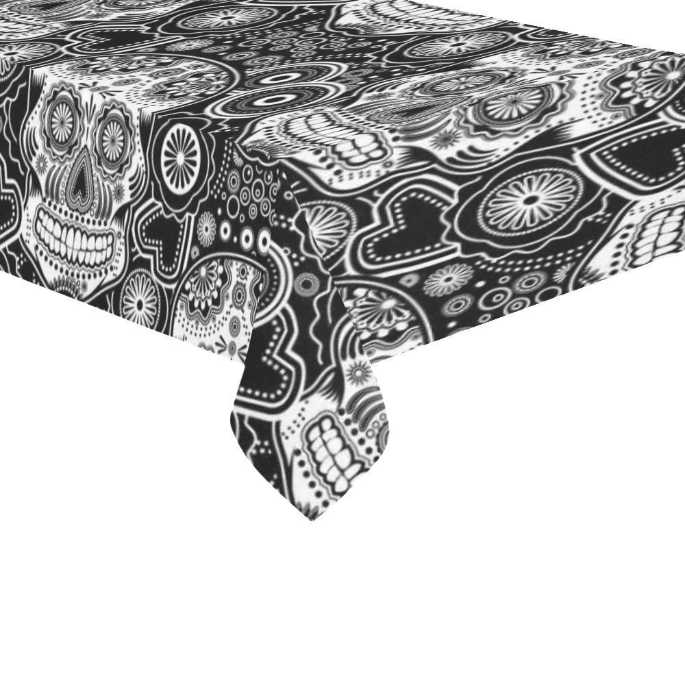 sugar skull Cotton Linen Tablecloth 60"x 104"
