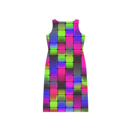 ABSTRACT FRAGMENTS-2 Phaedra Sleeveless Open Fork Long Dress (Model D08)