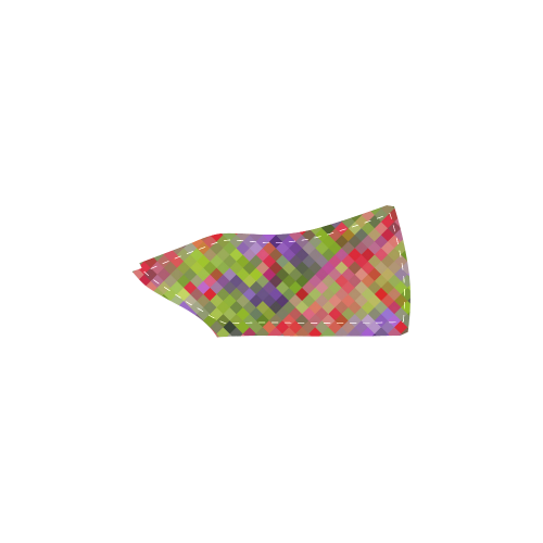 Colorful Mosaic Men's Slip-on Canvas Shoes (Model 019)
