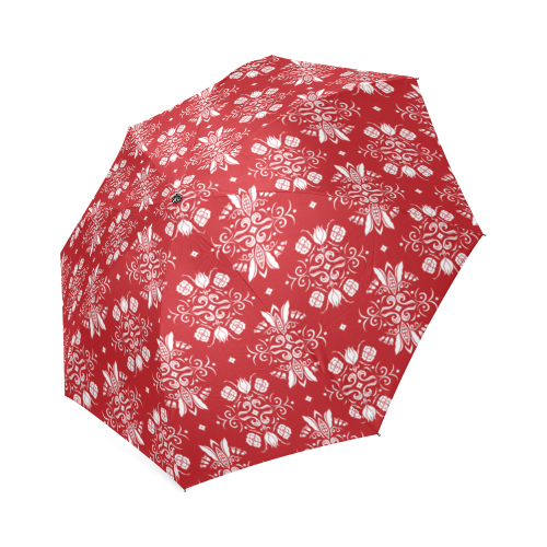 Wall Flower in Aurora Red Light by Aleta Foldable Umbrella (Model U01)