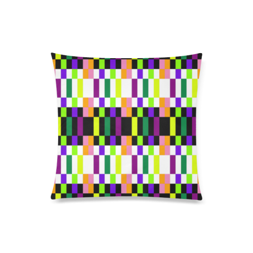 Colorful geometry Custom Zippered Pillow Case 20"x20"(Twin Sides)