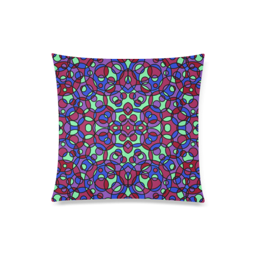 Kaleidoscope circles Custom Zippered Pillow Case 20"x20"(Twin Sides)