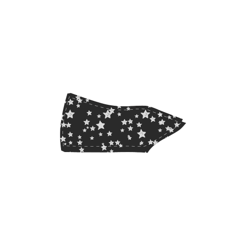 Black and White Starry Pattern Men's Slip-on Canvas Shoes (Model 019)