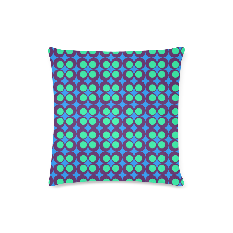 Psycho geometry Custom Zippered Pillow Case 16"x16"(Twin Sides)