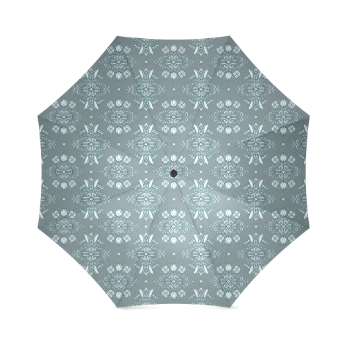 Wall Flower in Sharkskin Wash by Aleta Foldable Umbrella (Model U01)