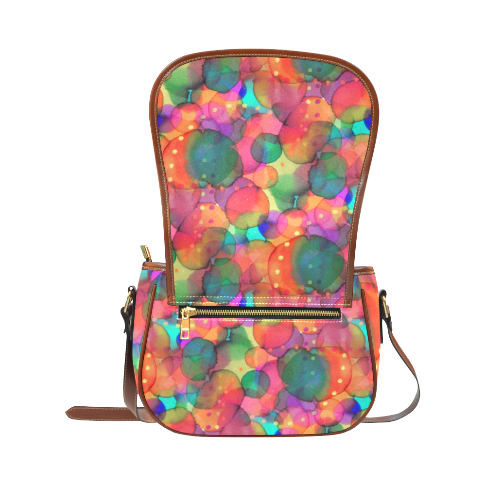 Rainbow Bubbles Saddle Bag/Large (Model 1649)