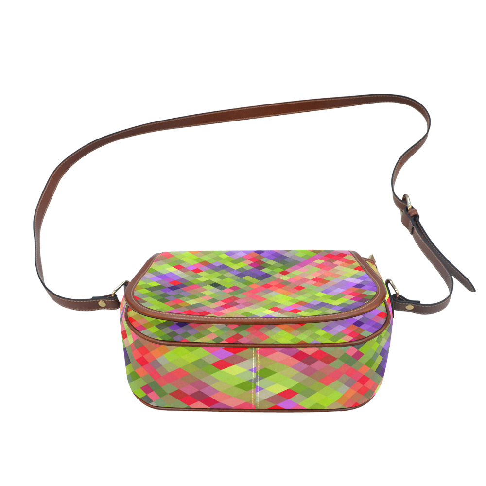 Colorful Mosaic Saddle Bag/Large (Model 1649)