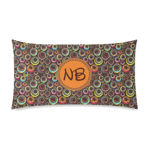 rubber bands Custom Rectangle Pillow Case 20"x36" (one side)