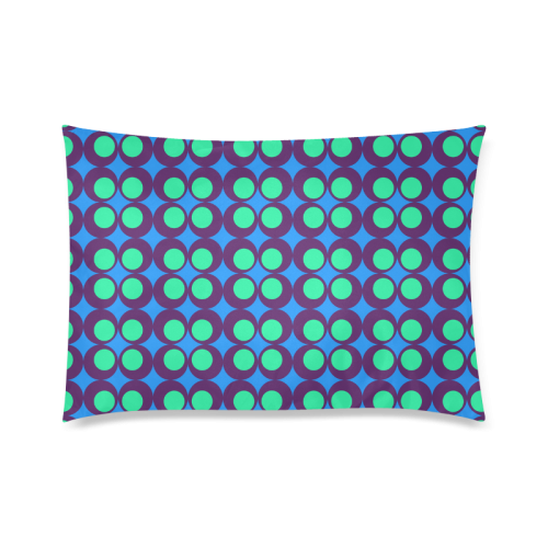 Vintage geometric circles Custom Zippered Pillow Case 20"x30"(Twin Sides)