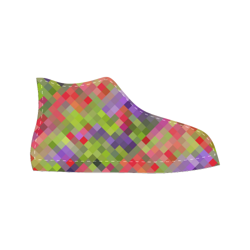 Colorful Mosaic Men’s Classic High Top Canvas Shoes (Model 017)