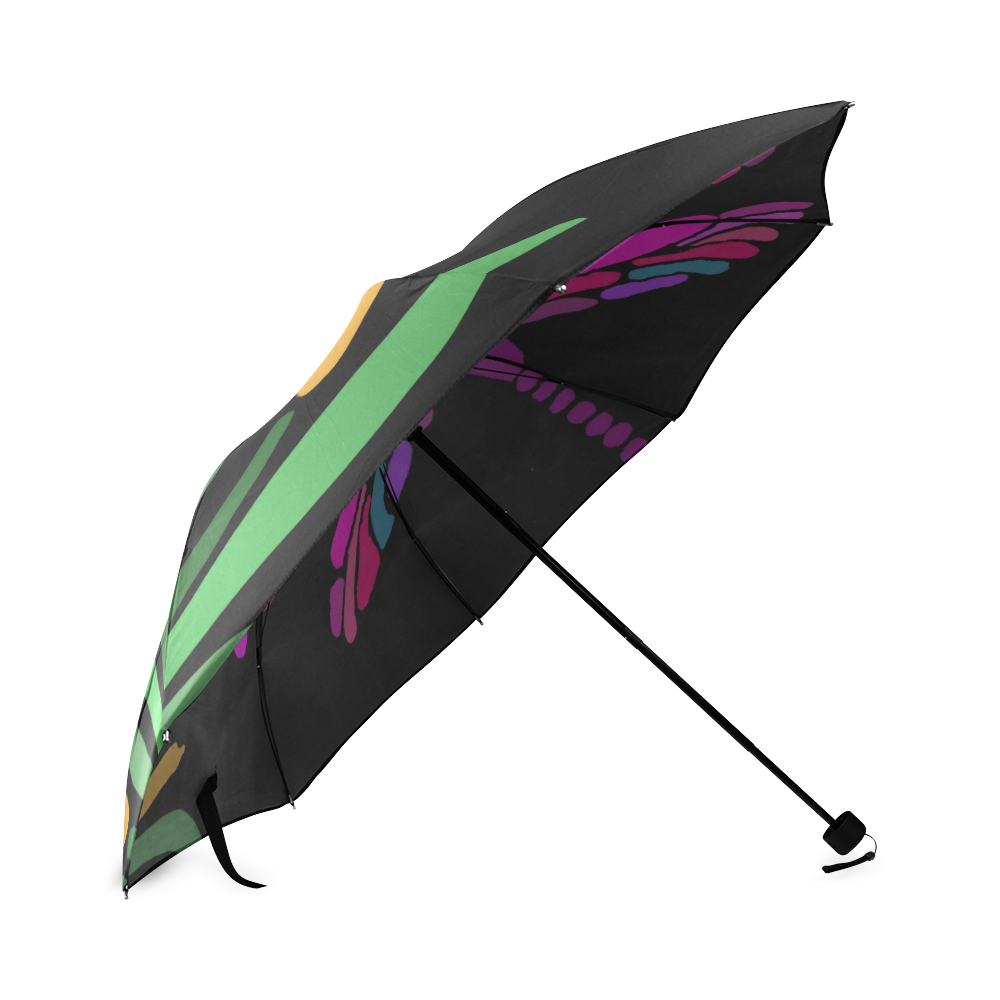 Colorful Dragonfly Abstract Art Foldable Umbrella (Model U01)