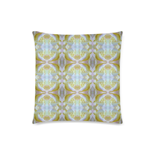 White Yellow  Pattern Custom Zippered Pillow Case 18"x18" (one side)