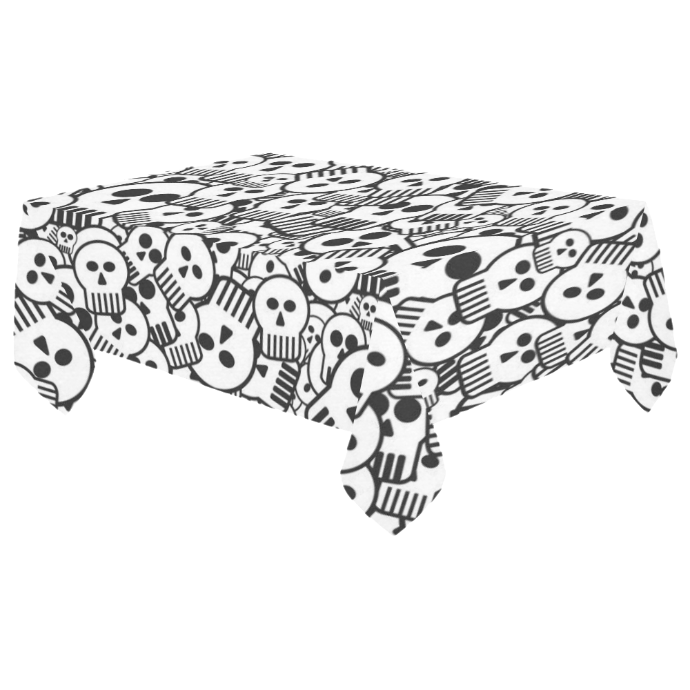 toon skulls Cotton Linen Tablecloth 60"x 104"