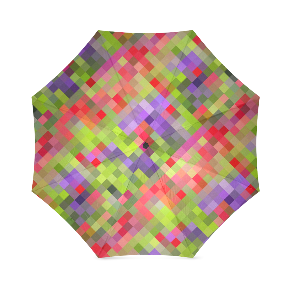Colorful Mosaic Foldable Umbrella (Model U01)