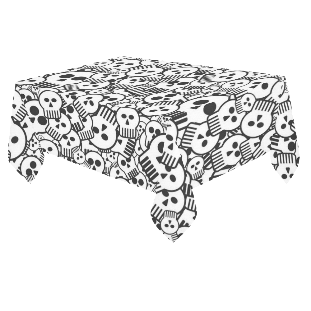 toon skulls Cotton Linen Tablecloth 60"x 84"