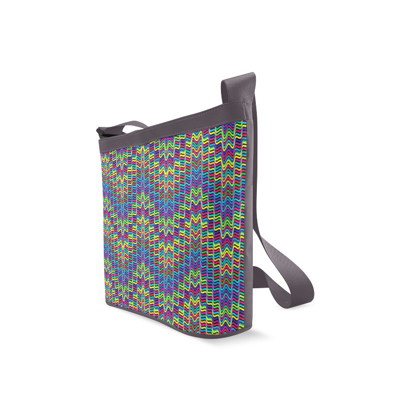Crazy Neon Waves Crossbody Bags (Model 1613)