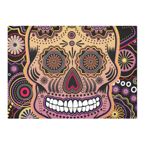 candy sugar skull Cotton Linen Tablecloth 60"x 84"