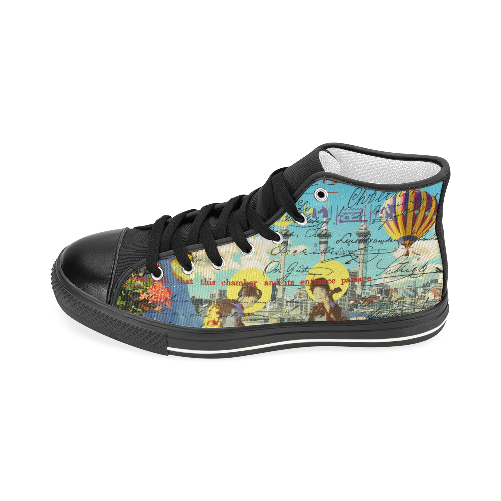 THE CONCERT II Women's Classic High Top Canvas Shoes (Model 017)