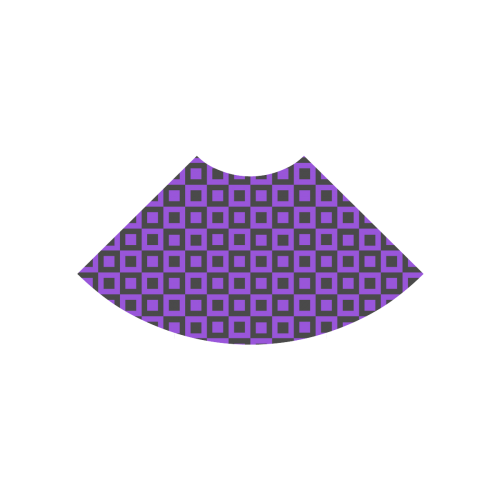 Purple and black squares Atalanta Casual Sundress(Model D04)