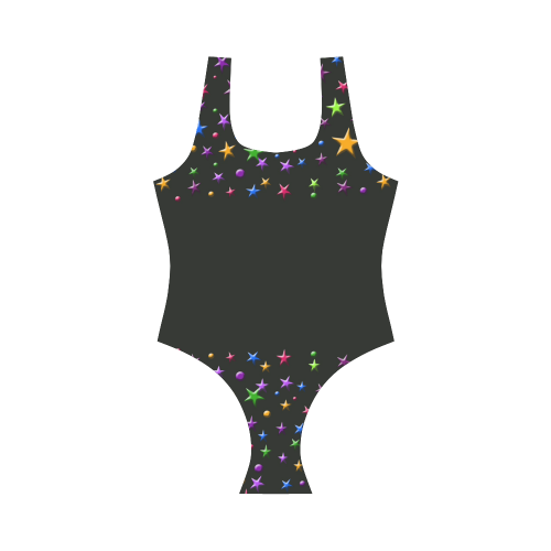 Night stars Vest One Piece Swimsuit (Model S04)