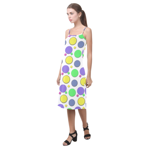 Pastel circus circles Alcestis Slip Dress (Model D05)