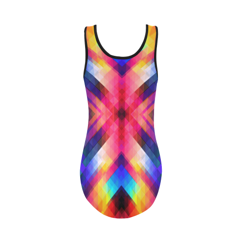 Psycho geometry Vest One Piece Swimsuit (Model S04)