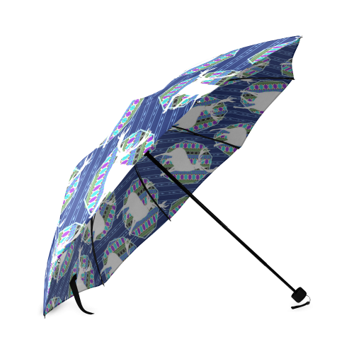 Geometric Deer Retro Pattern Foldable Umbrella (Model U01)
