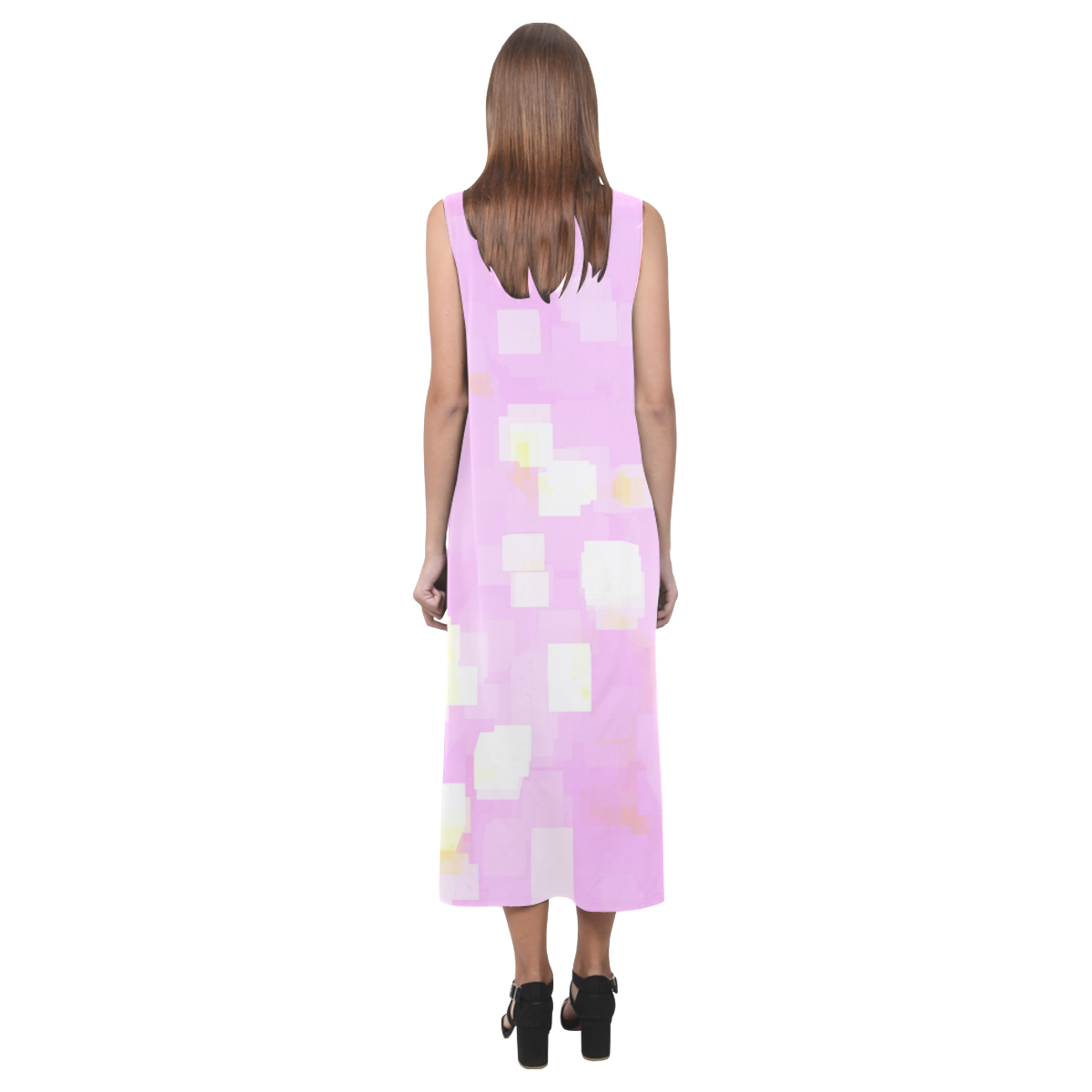 SQUARES Phaedra Sleeveless Open Fork Long Dress (Model D08)